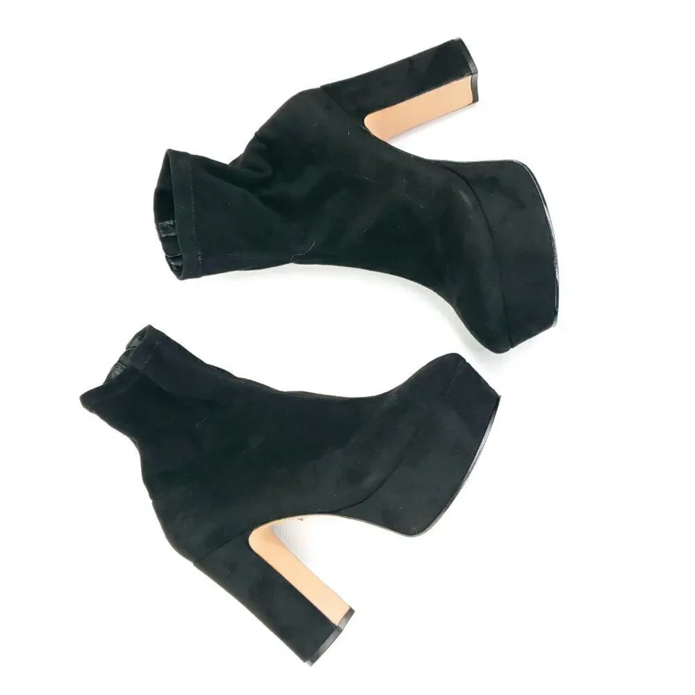 Schutz susien platform suede heeled boots New without tag  sz9.5